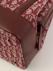 トロッターパターンハンドバッグ ボルドー