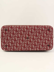 トロッターパターンハンドバッグ ボルドー