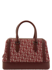 トロッターパターンハンドバッグ ボルドー