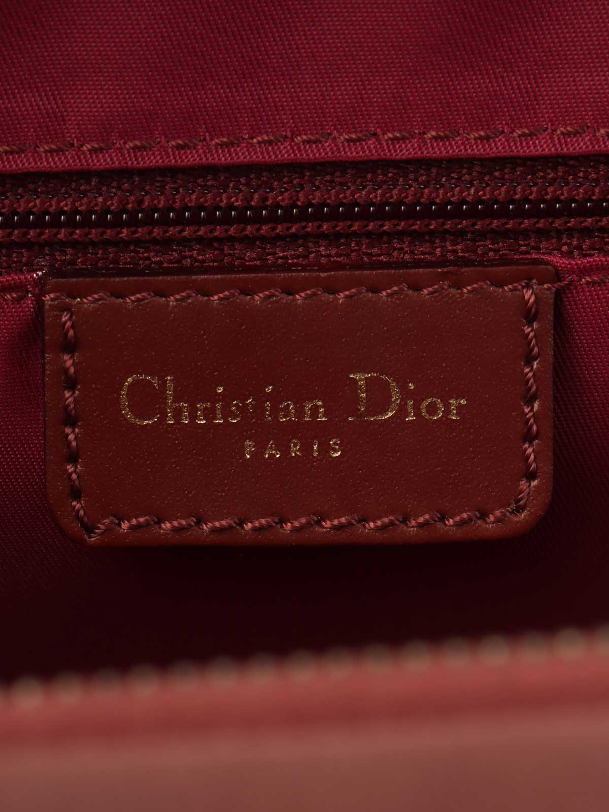 トロッターパターンハンドバッグ ボルドー