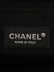 2009年頃製 キャビアスキンCCマークステッチチェーンショルダーバッグ チャコールグレー