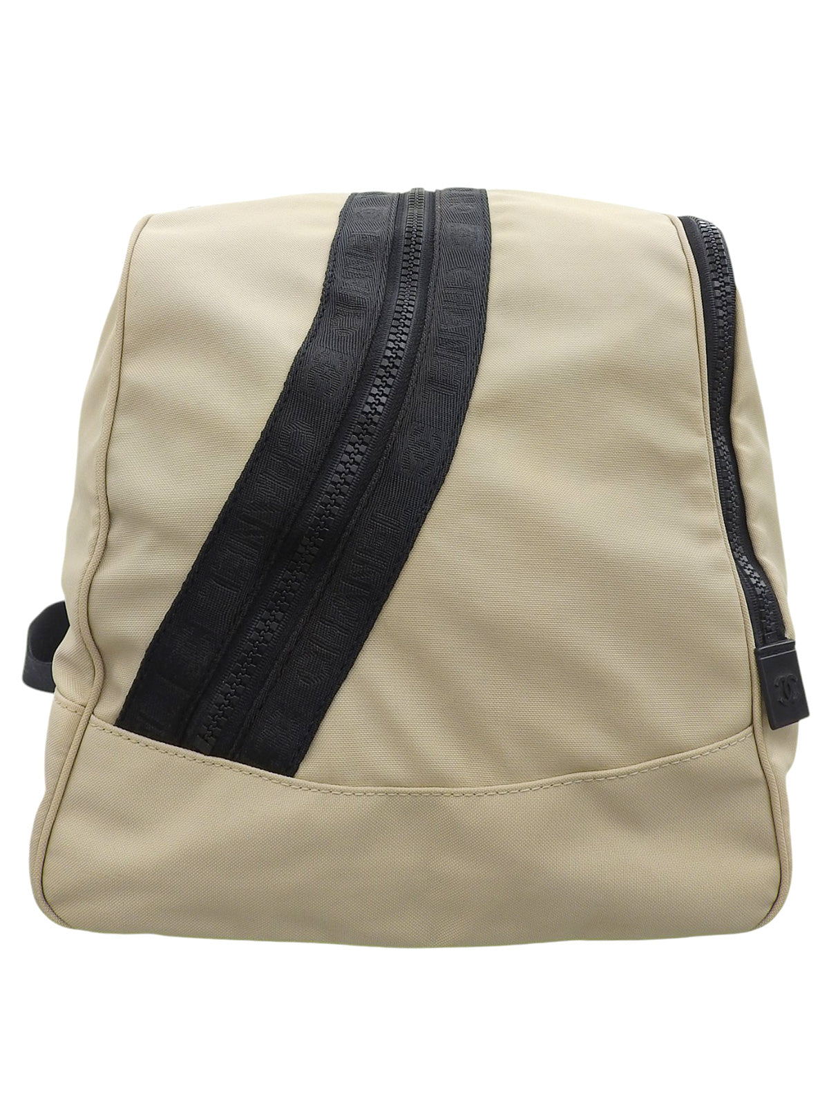 2001 Sports Line CC Mark Boston Bag, Beige/Black