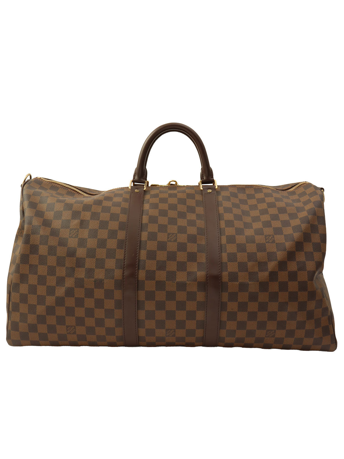 2006年製 キャンバスダミエキーポルバンドリエール55 ブラウン