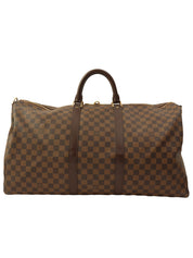 2006年製 キャンバスダミエキーポルバンドリエール55 ブラウン