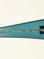 グラデーションサイドロゴプレートサングラス ブルー/グリーン