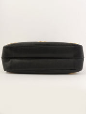 1995 Caviar Skin 6CC Mark Plate Tote Bag Black