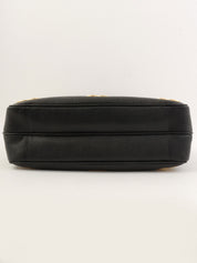 1995 Caviar Skin 6CC Mark Plate Tote Bag Black