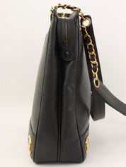 1995 Caviar Skin 6CC Mark Plate Tote Bag Black