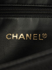 1995 Caviar Skin 6CC Mark Plate Tote Bag Black