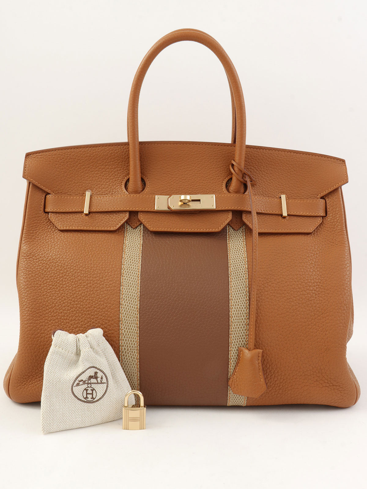 2012 年 Birkin Club 35 金色/栗色/Ficelle