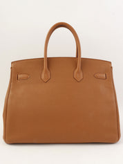 2012 年 Birkin Club 35 金色/栗色/Ficelle