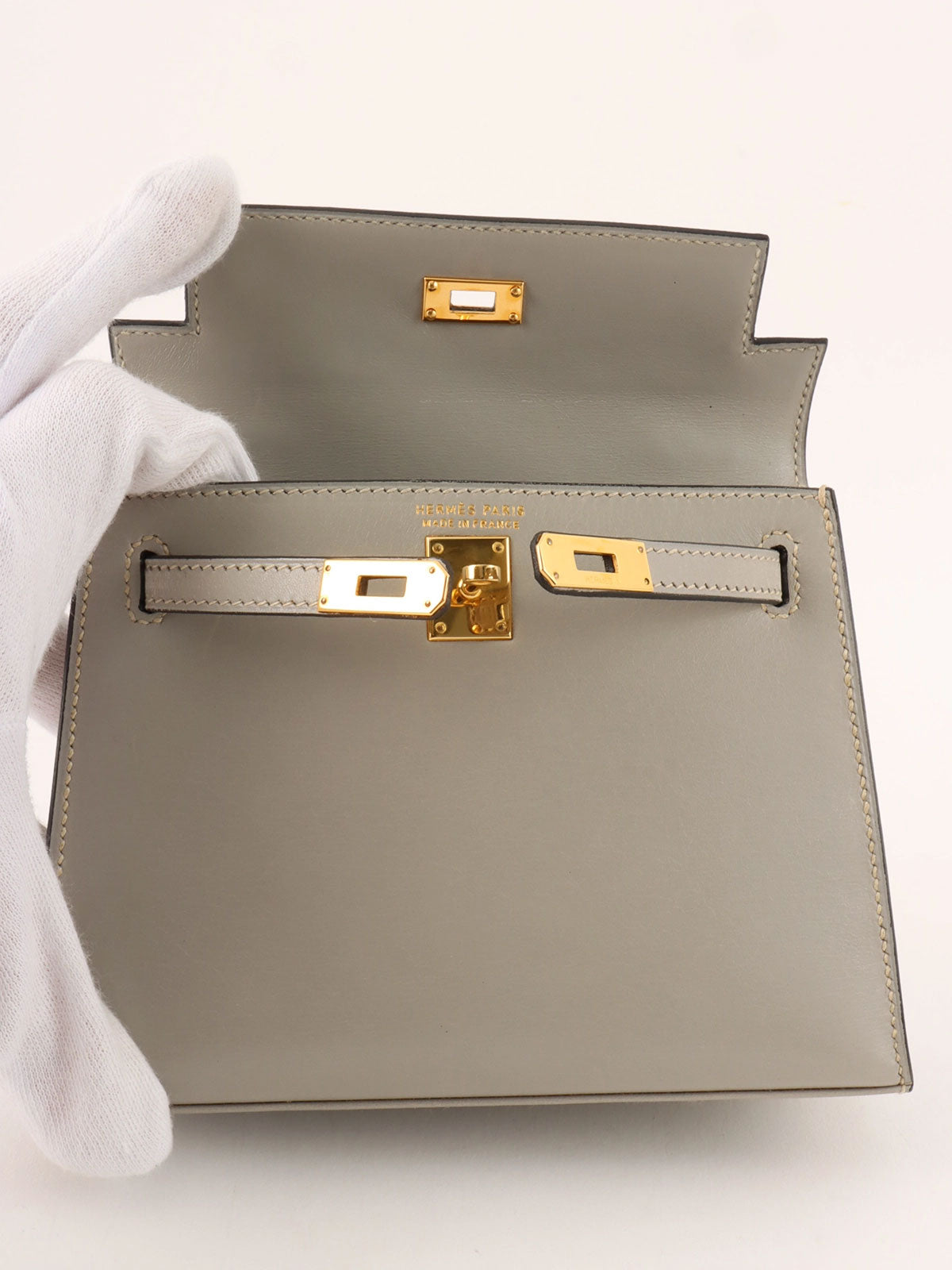 2004年 迷你凯莉包 珍珠灰