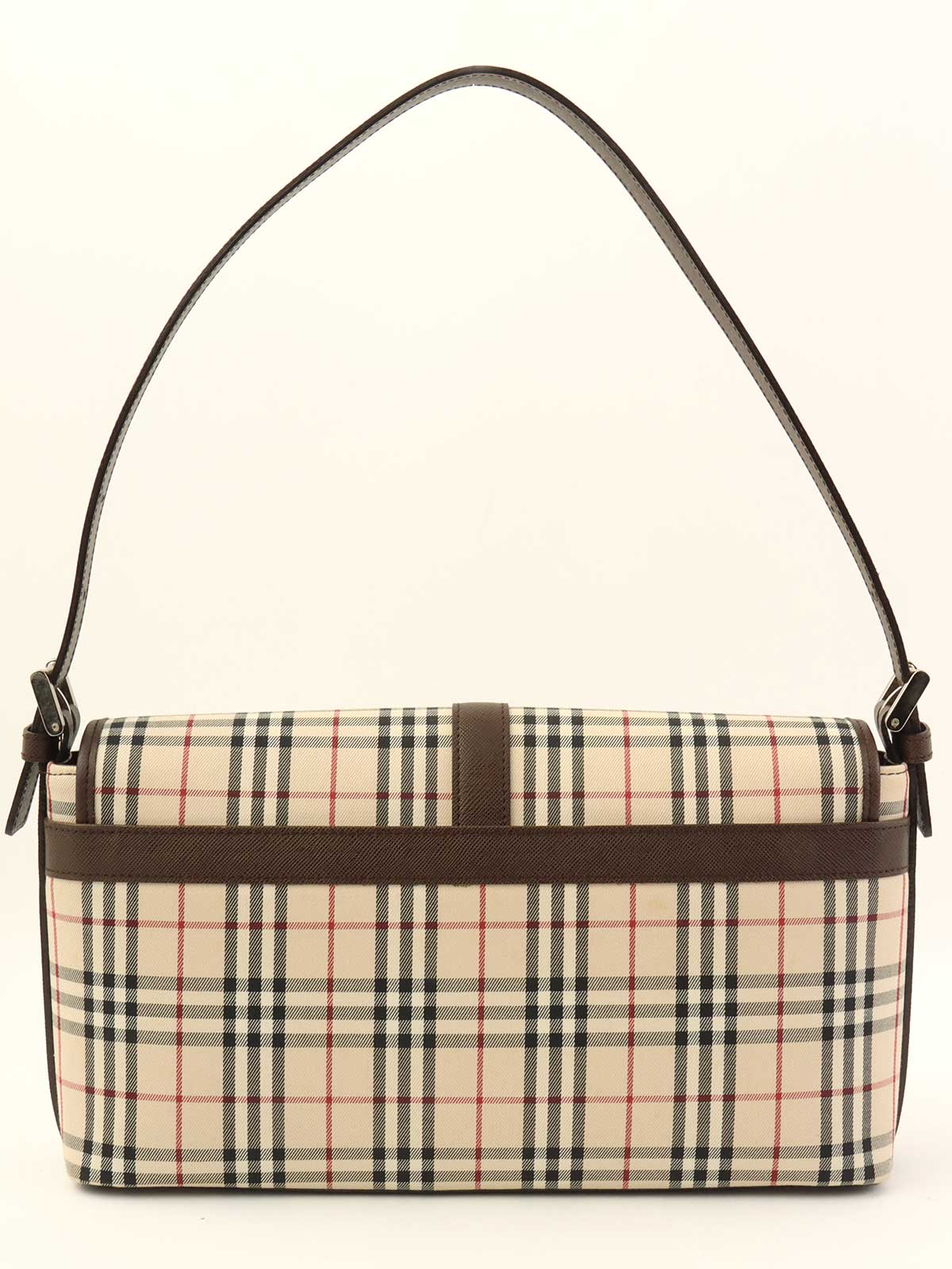 ノバチェックパターンショルダーバッグ　ベージュ/ブラウン/マルチ