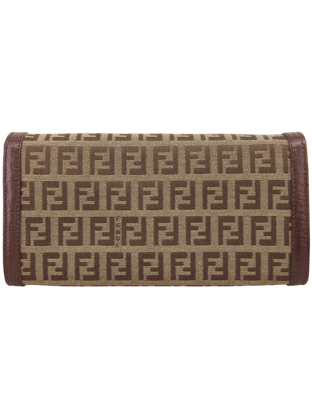 FFズッカパターンロングウォレット ベージュ/ブラウン
