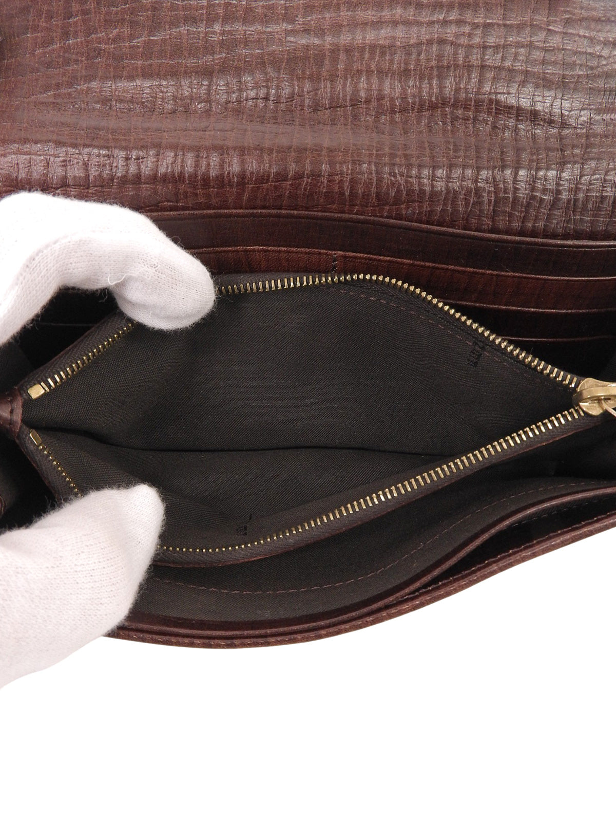 FFズッカパターンロングウォレット ベージュ/ブラウン