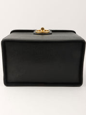 1995年頃製 キャビアスキンCCターンロック2wayバニティバッグ ブラック