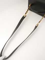 1995年頃製 キャビアスキンCCターンロック2wayバニティバッグ ブラック