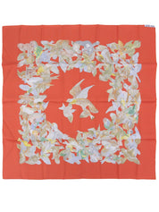 カレ90 Lintrusパターンスカーフ オレンジ/マルチ