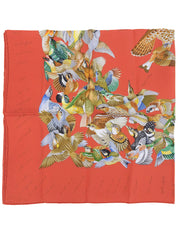 カレ90 Lintrusパターンスカーフ オレンジ/マルチ