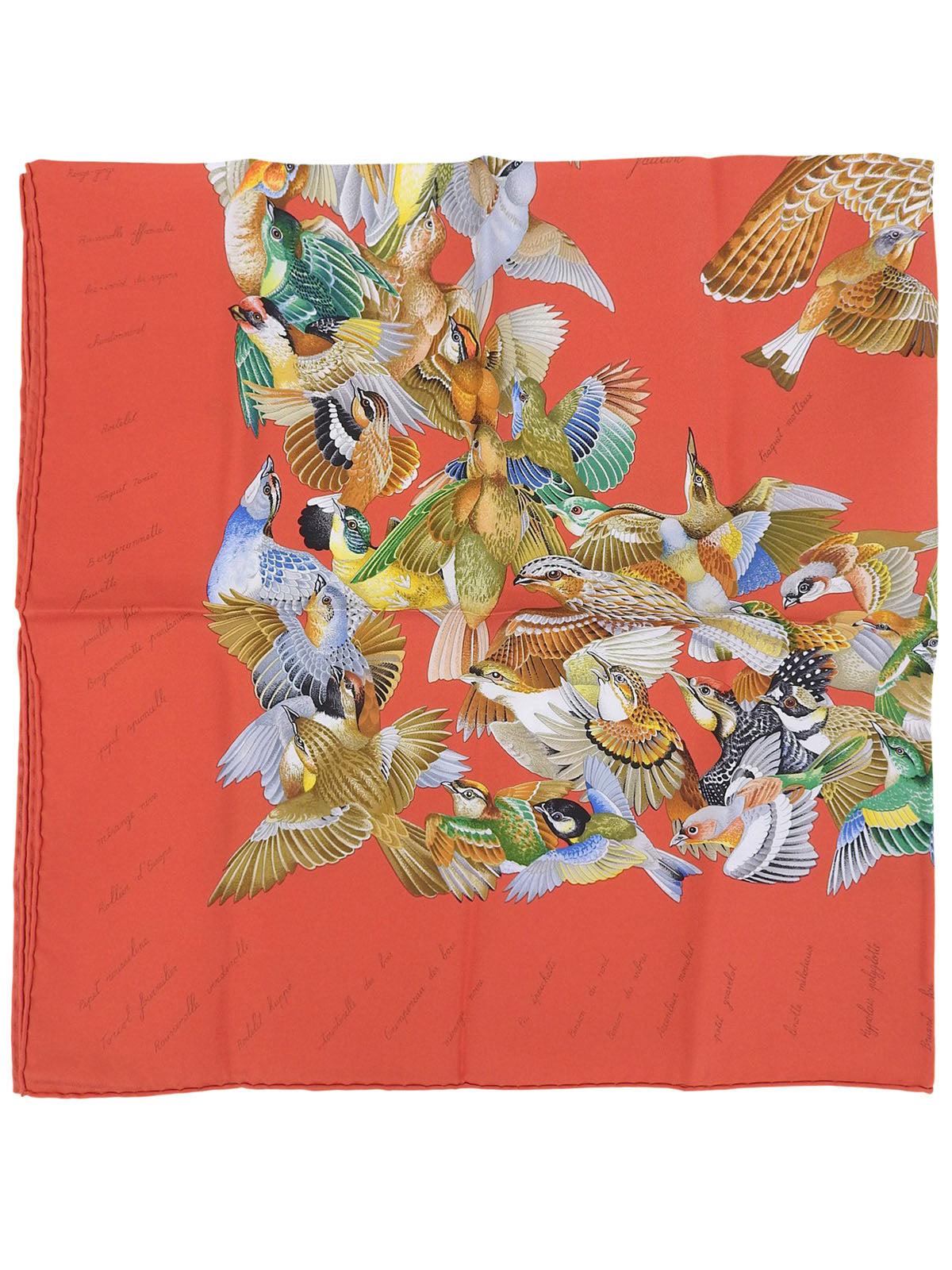 Carré 90 Lintrus 图案围巾，橙色/多色