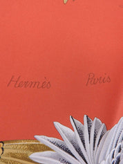 Carré 90 Lintrus 图案围巾，橙色/多色