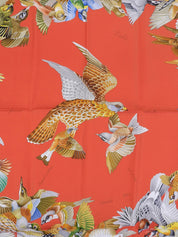 カレ90 Lintrusパターンスカーフ オレンジ/マルチ