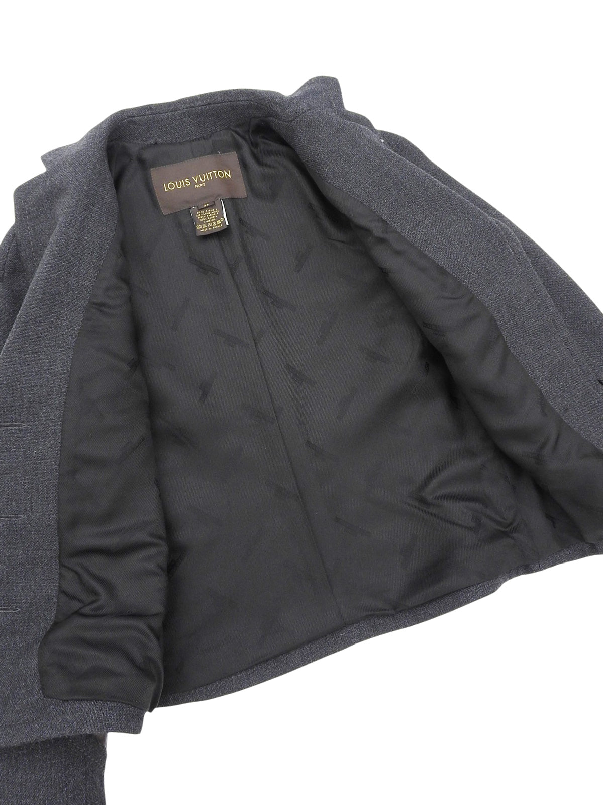 ウールバイカラーセットアップ グレー/ブラウン