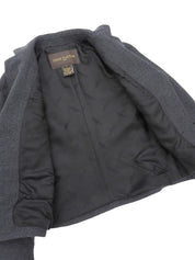 ウールバイカラーセットアップ グレー/ブラウン