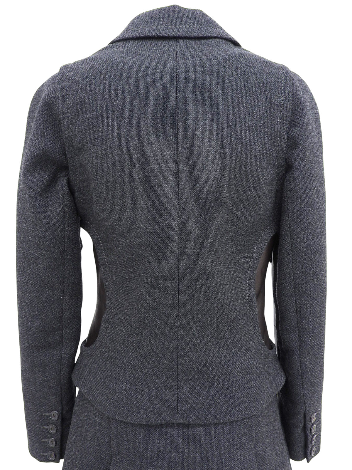 ウールバイカラーセットアップ グレー/ブラウン