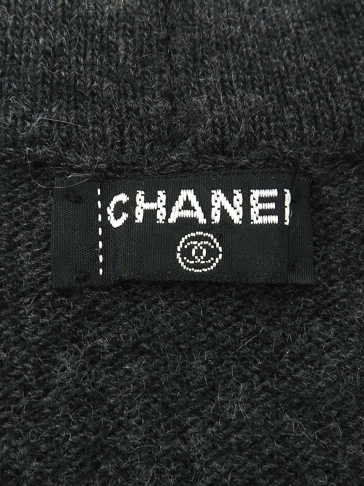 CCマークボタンカーディガン グレー