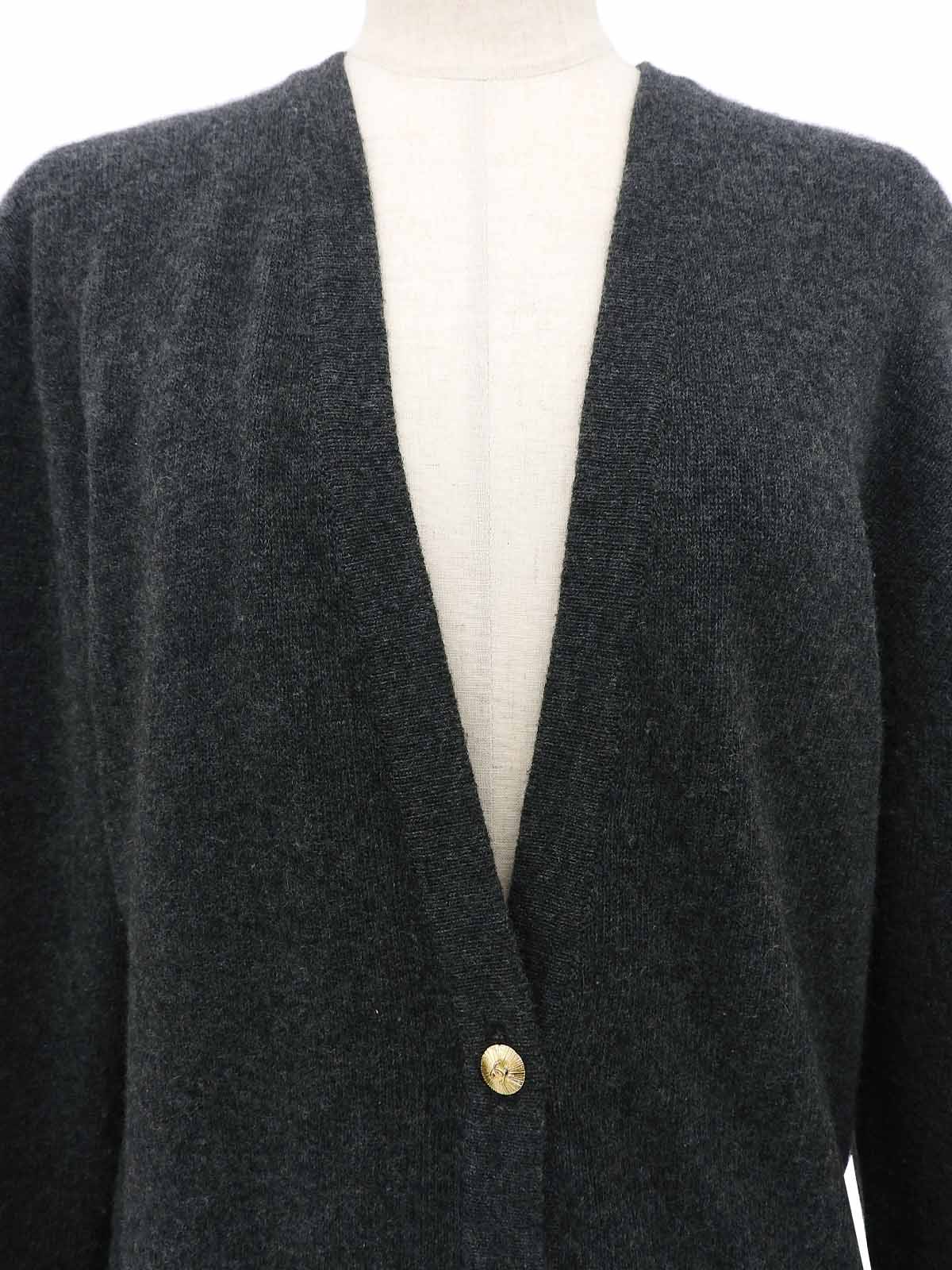 CCマークボタンカーディガン グレー