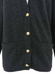 CCマークボタンカーディガン グレー