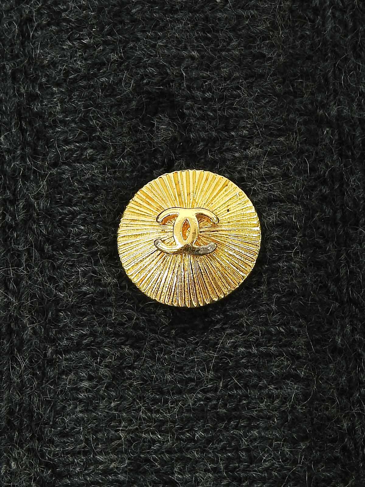 CCマークボタンカーディガン グレー