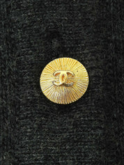 CCマークボタンカーディガン グレー