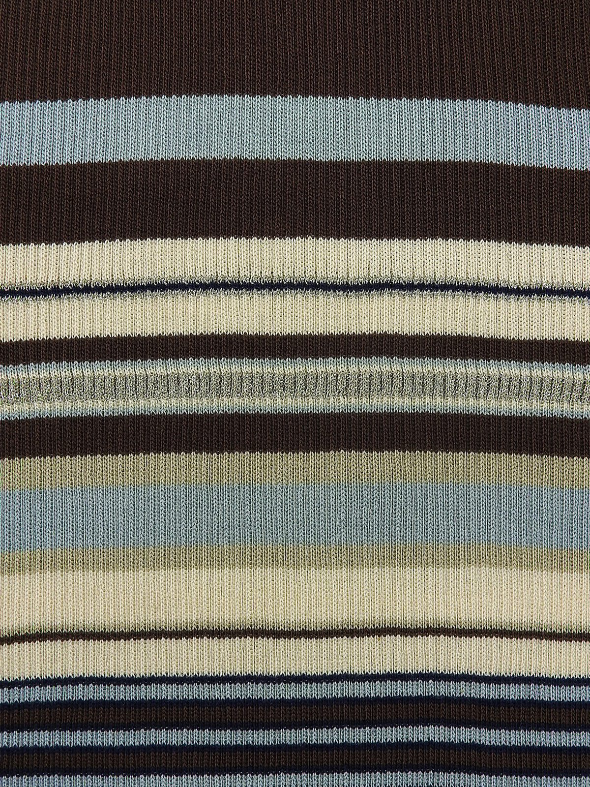 Silk Border Pattern Sleeveless Knitwear in Brown/Multi