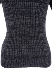 ウールラメ半袖ニットトップス グレー