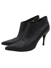GG pattern booties in black