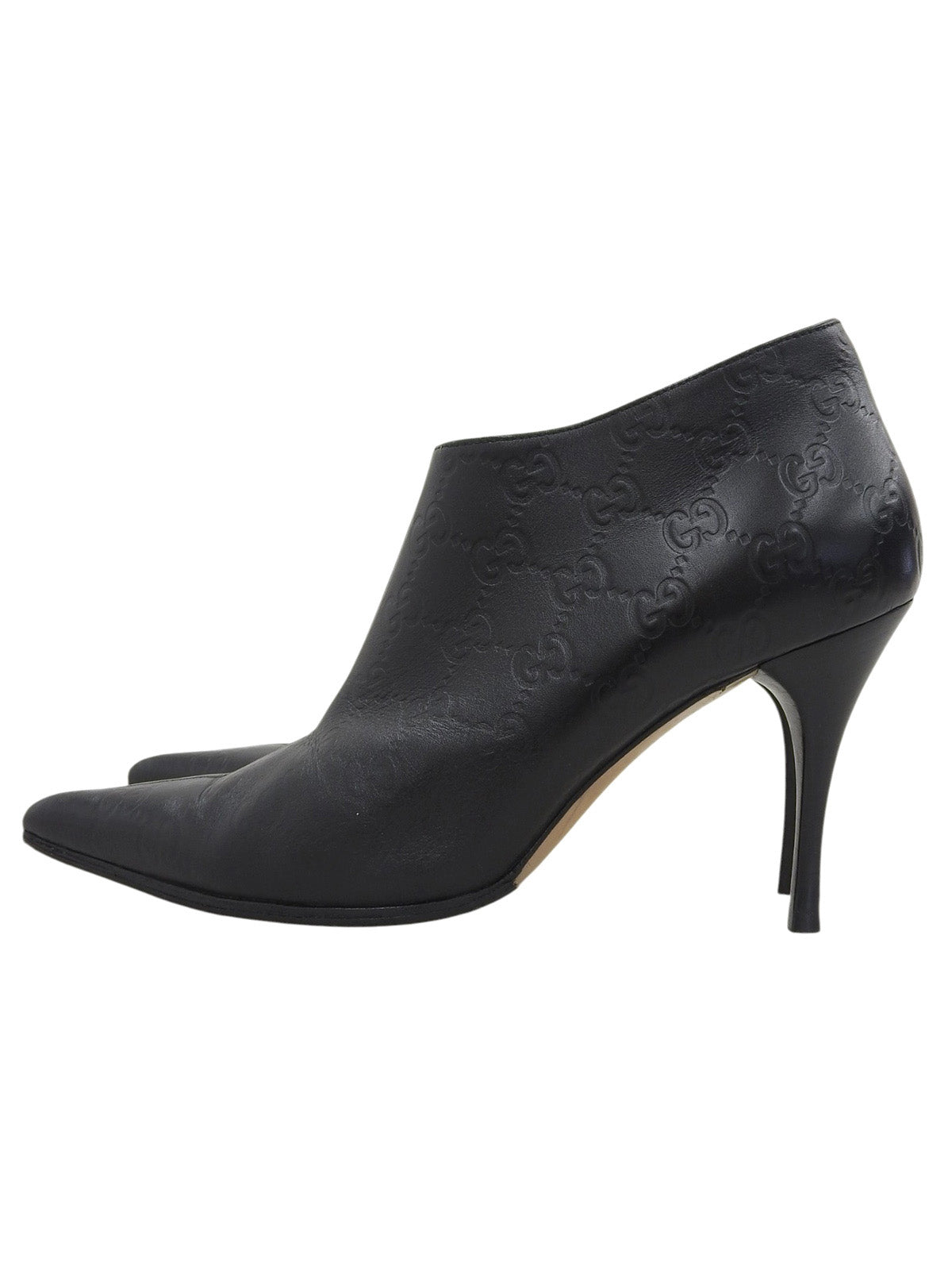 GG pattern booties in black