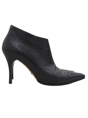 GG pattern booties in black
