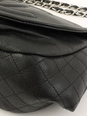 2011年頃製　CCマークハーフムーンチェーンショルダーバッグ　ブラック