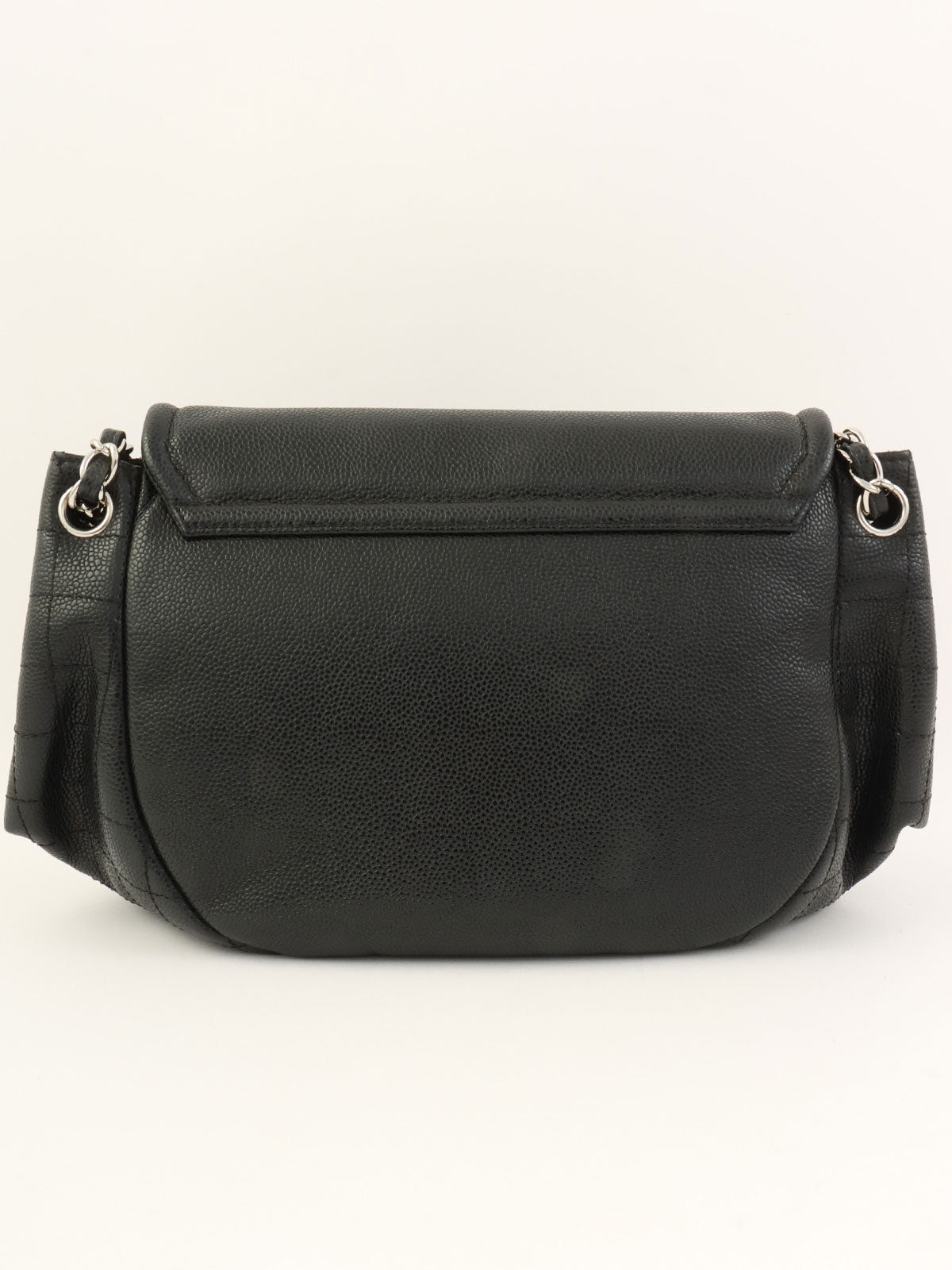 2011年頃製　CCマークハーフムーンチェーンショルダーバッグ　ブラック