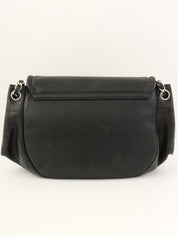 2011年頃製　CCマークハーフムーンチェーンショルダーバッグ　ブラック