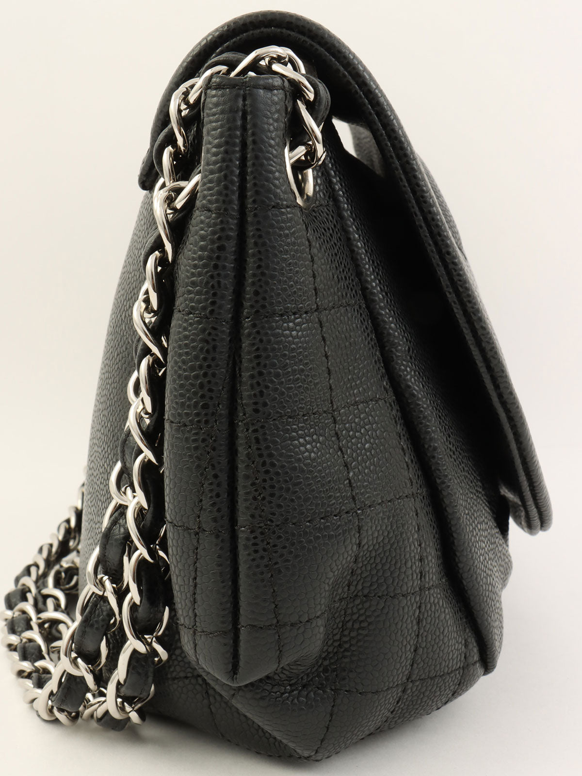 2011年頃製　CCマークハーフムーンチェーンショルダーバッグ　ブラック