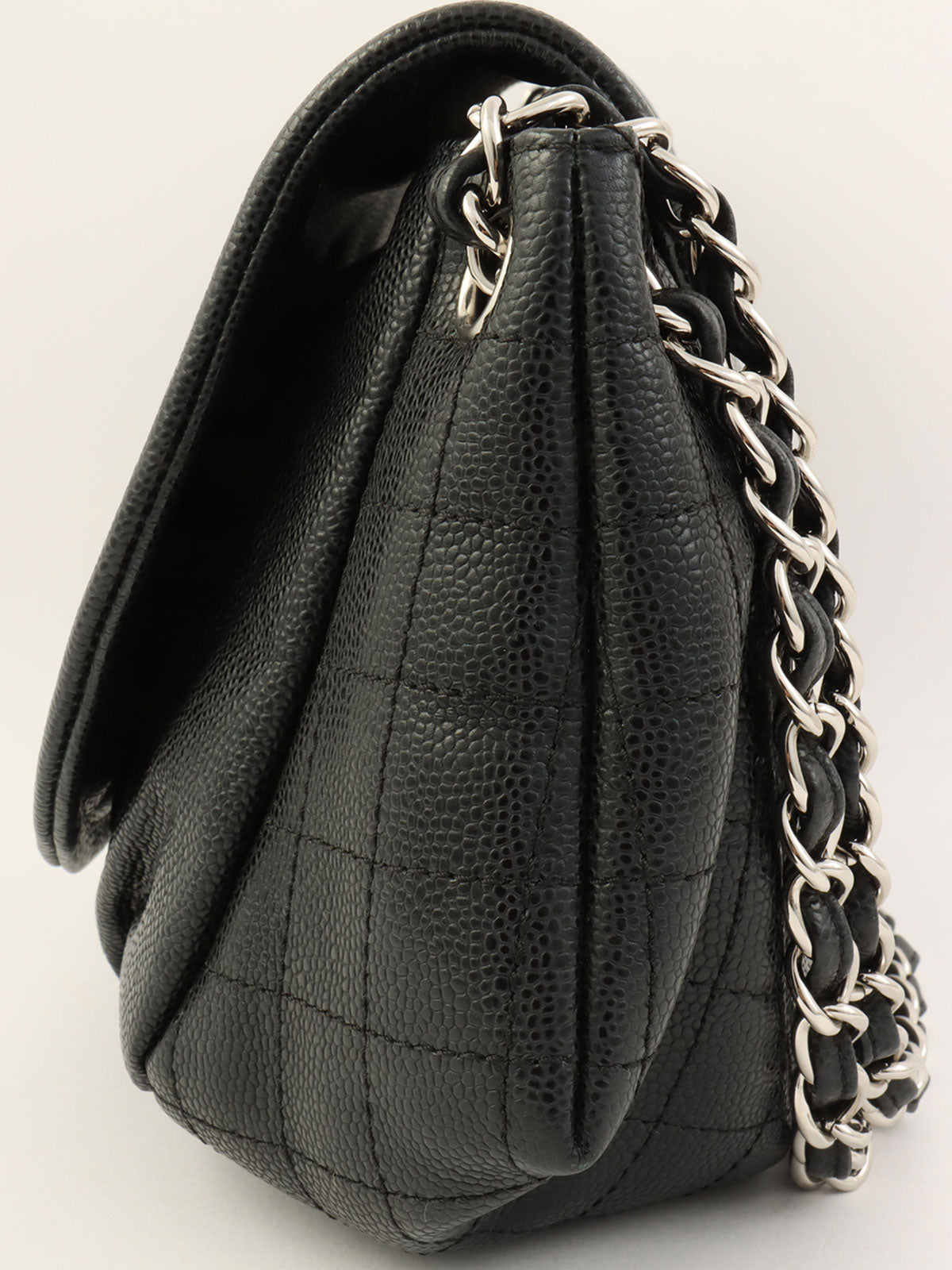 2011年頃製　CCマークハーフムーンチェーンショルダーバッグ　ブラック