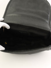 2011年頃製　CCマークハーフムーンチェーンショルダーバッグ　ブラック