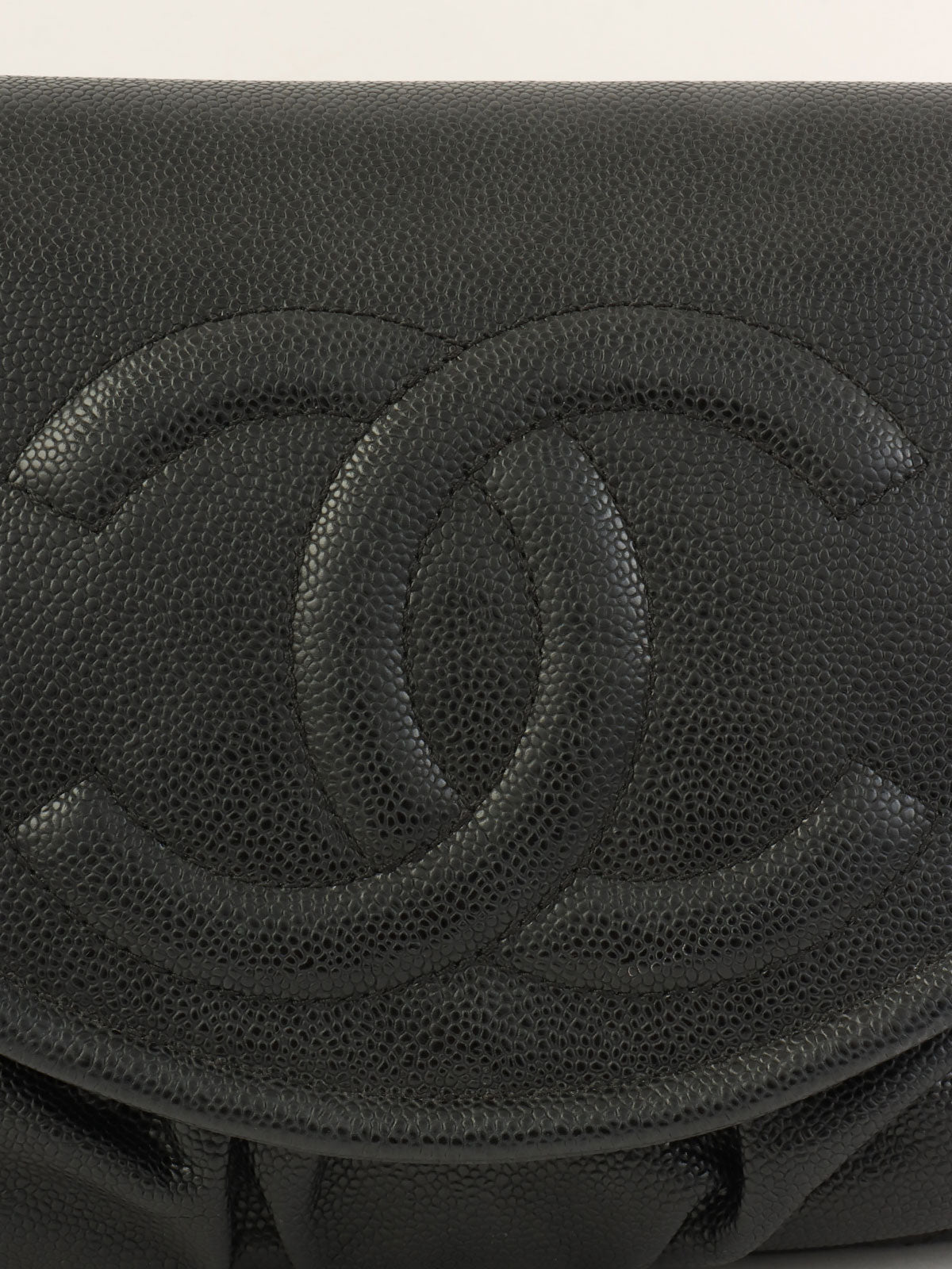 2011年頃製　CCマークハーフムーンチェーンショルダーバッグ　ブラック