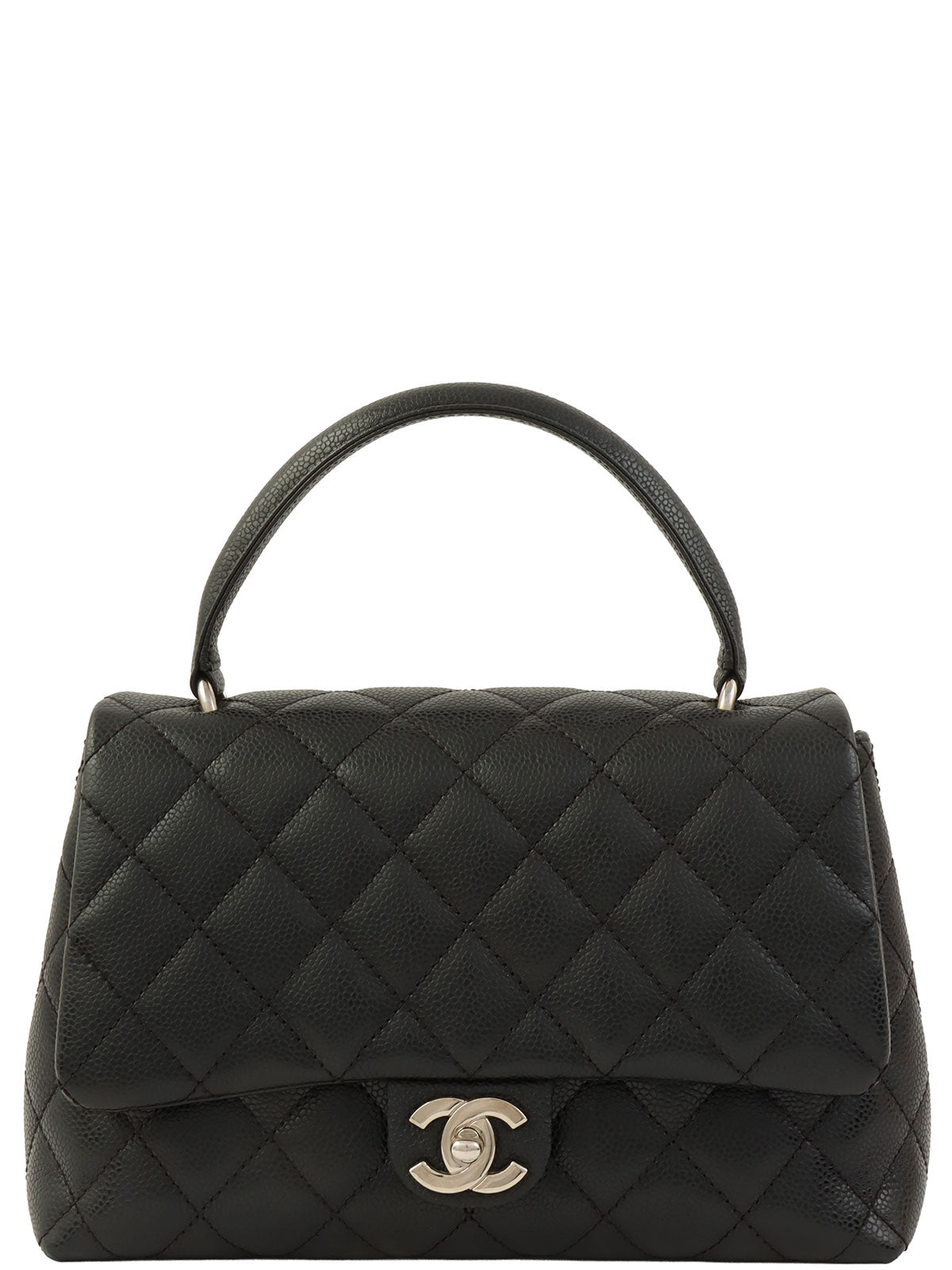 2009 Caviar Skin CC Turnlock Handbag in Black