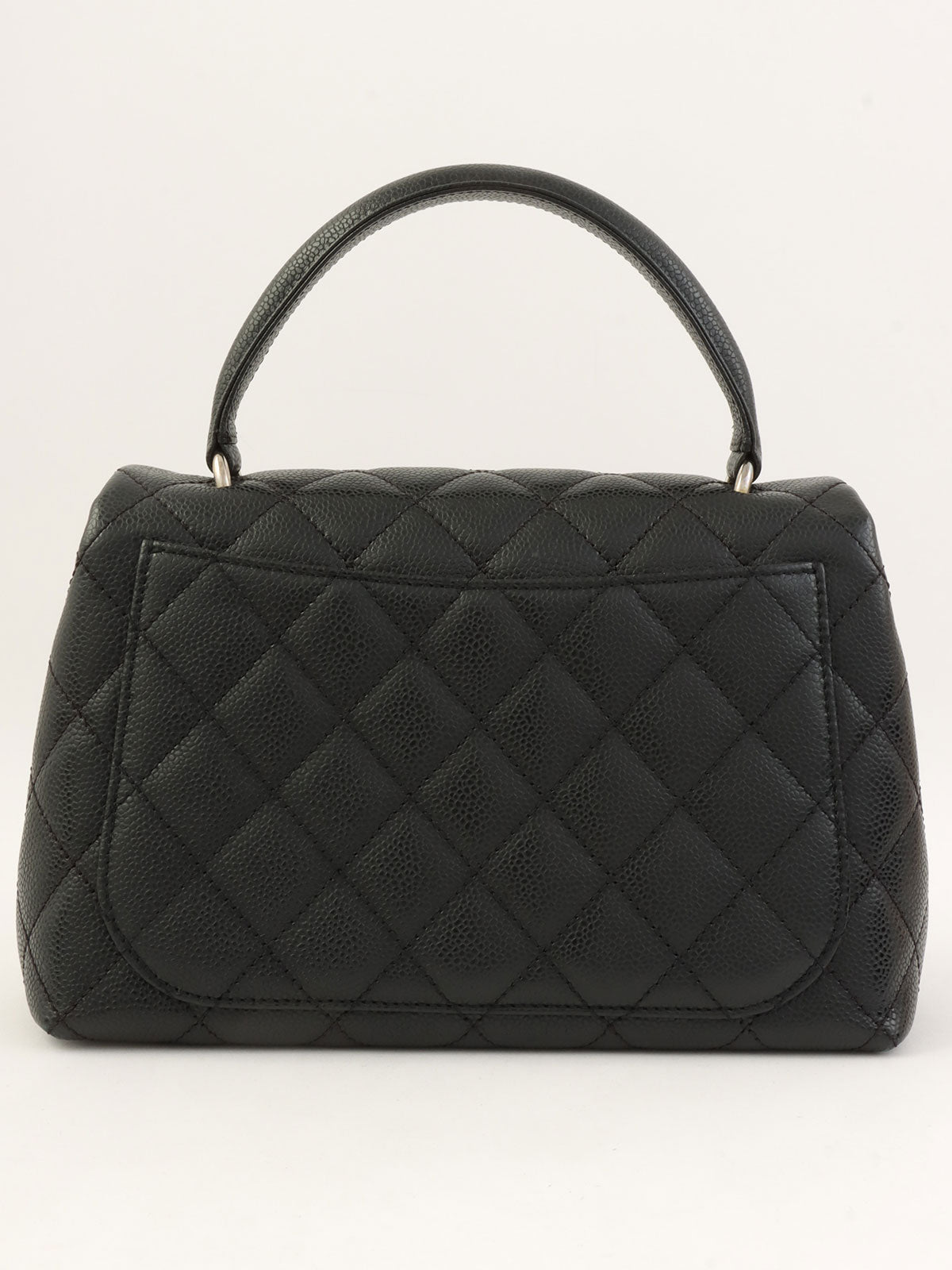 2009年頃製 キャビアスキンCCターンロックハンドバッグ ブラック