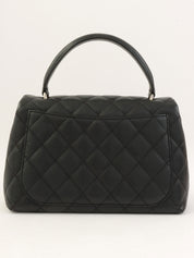 2009年頃製 キャビアスキンCCターンロックハンドバッグ ブラック