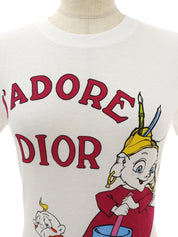 アニマルプリントハーフスリーブトップス ホワイト/マルチ